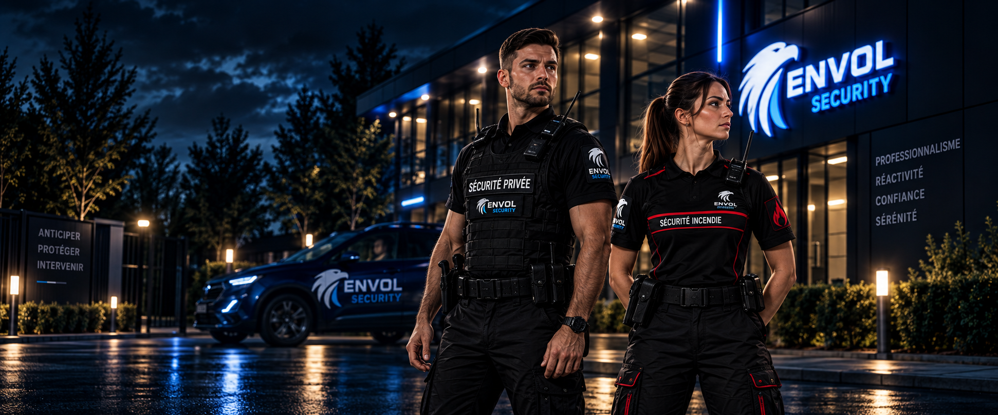 Équipe ENVOL SECURITY sur le terrain